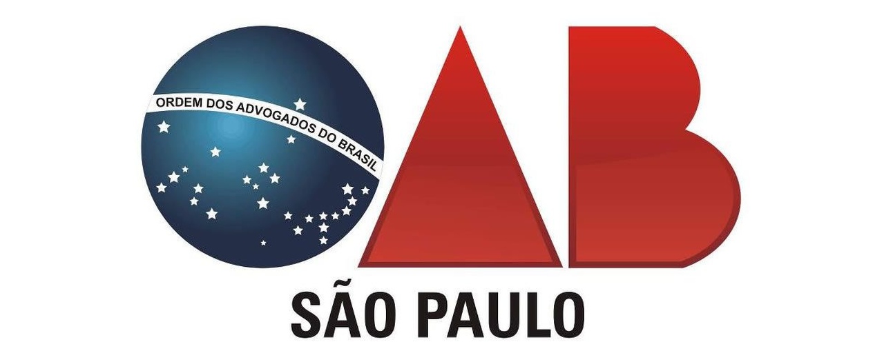 Logotipo OAB SP em azul e vermelho